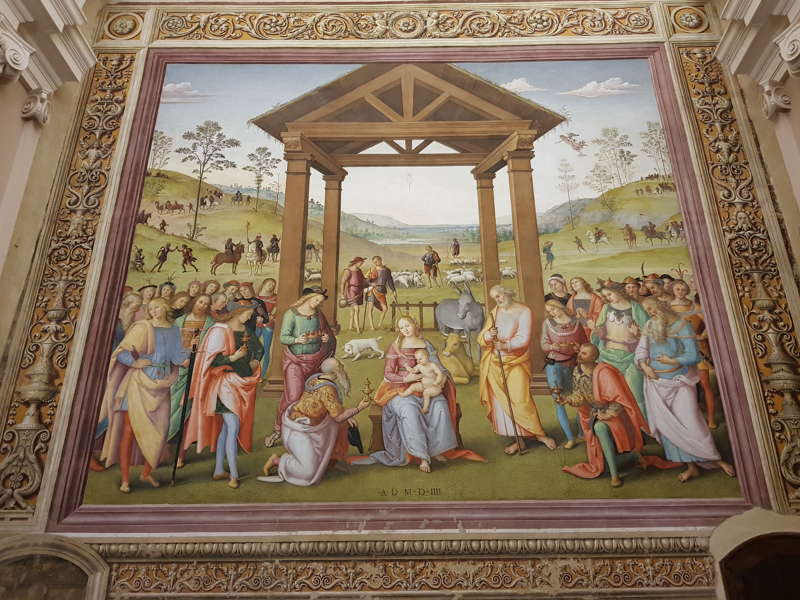 Città della Pieve, Duomo, l'Adorazione dei Magi (1504) di Pietro Perugino
