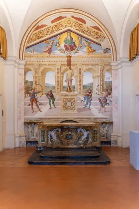 Panicale, P. Perugino, Il Martirio di S. Sebastiano (1505)